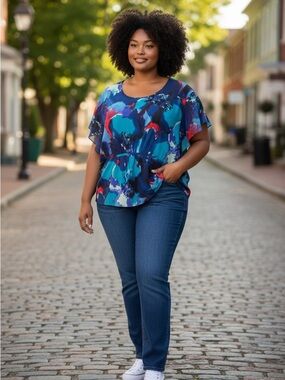 Daisy Fuentes Floral Blouse 3x
